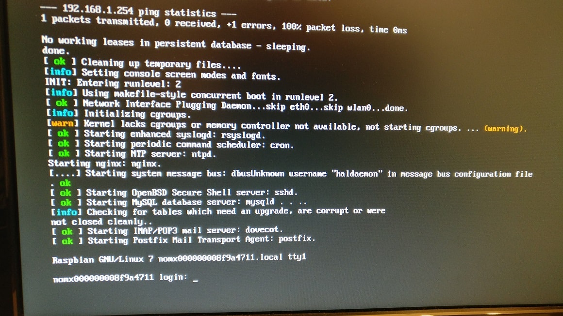 pi booting up
