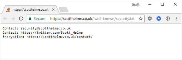 Say hello to security.txt