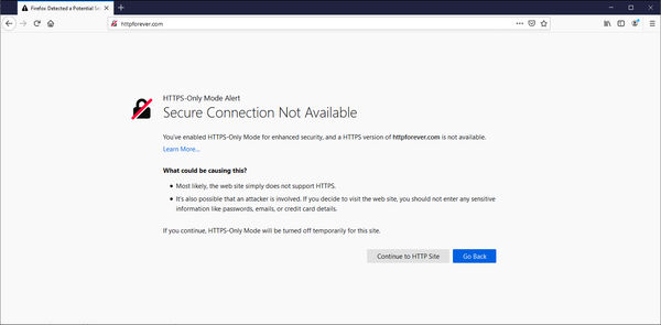 Want to Encrypt All The Things? Firefox has you covered with HTTPS-Only Mode!