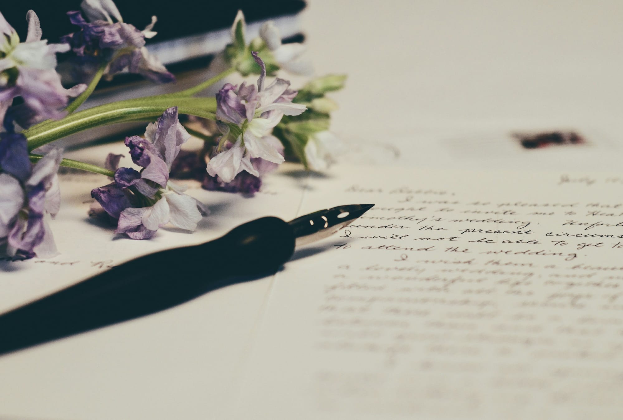 letter with flowers