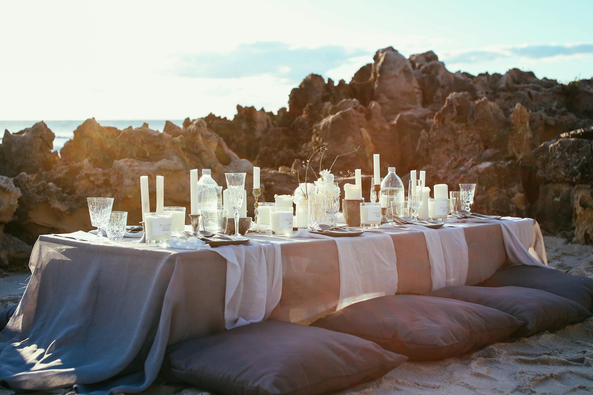 A carefully styled table prepared for a cultural gathering