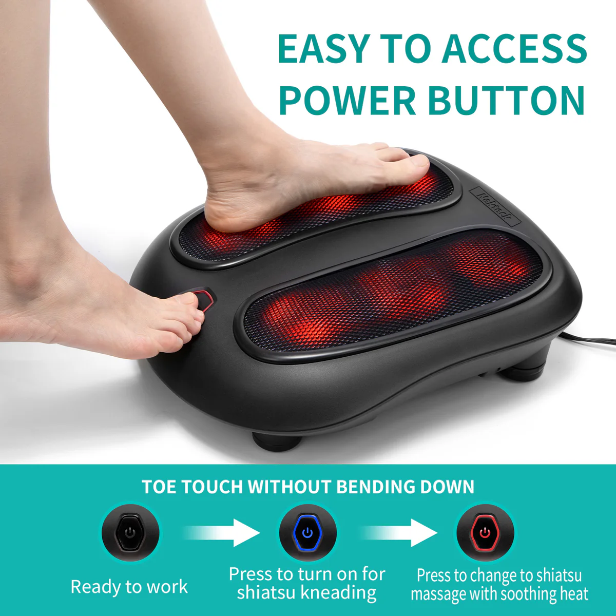 Nekteck Foot Massager with Heat (instant relief)
