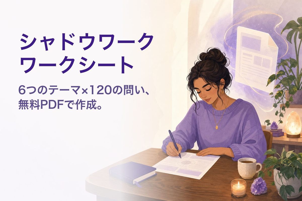 シャドウワーク・ワークシート作成ツール｜無料PDF（120の問いから選べる）
