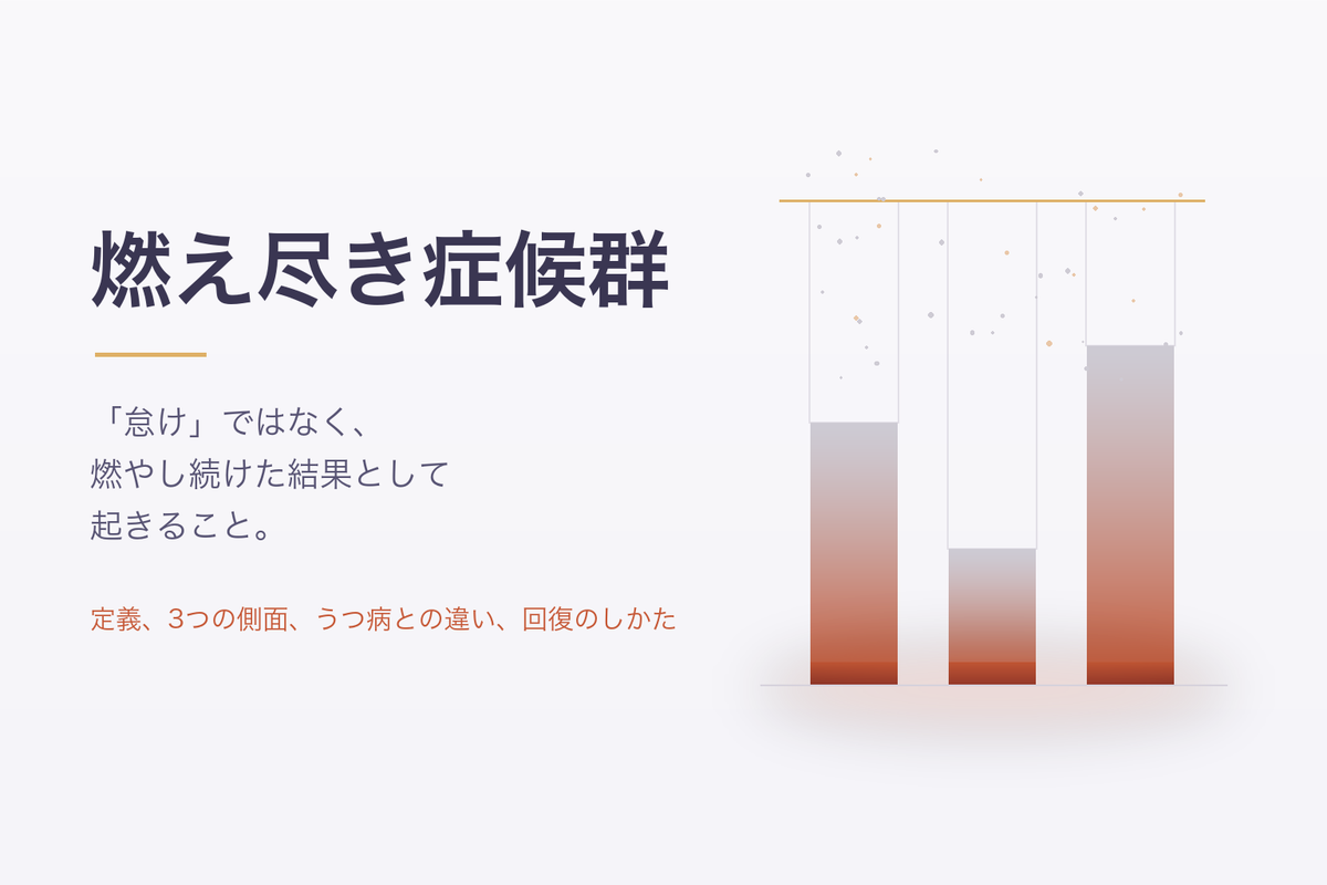 燃え尽き症候群とは――症状・原因・回復