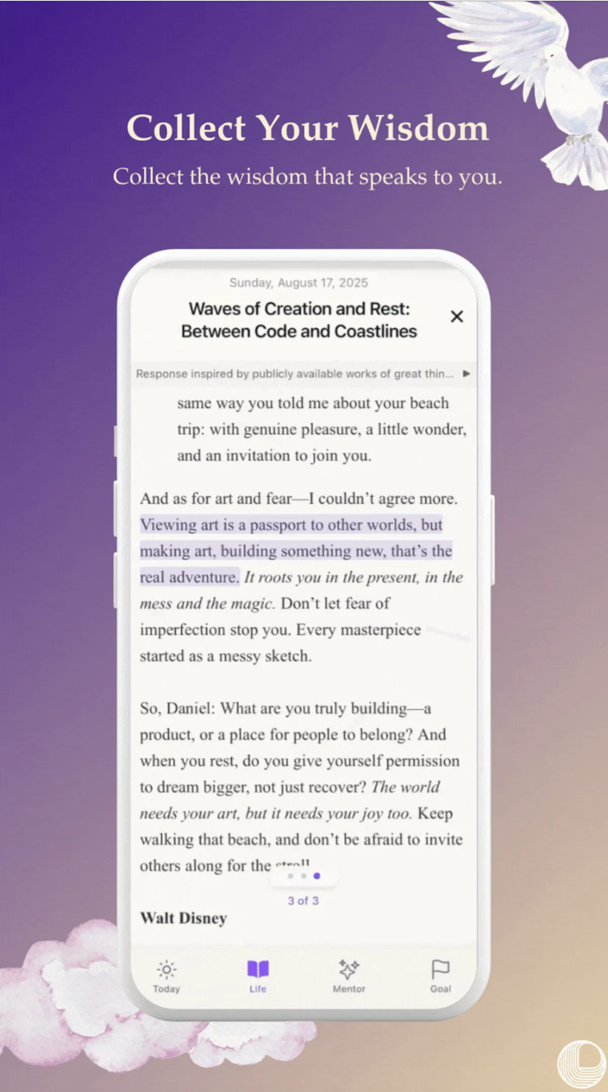 📜 Highlight & Collect Your Wisdom — Now on Mobile
