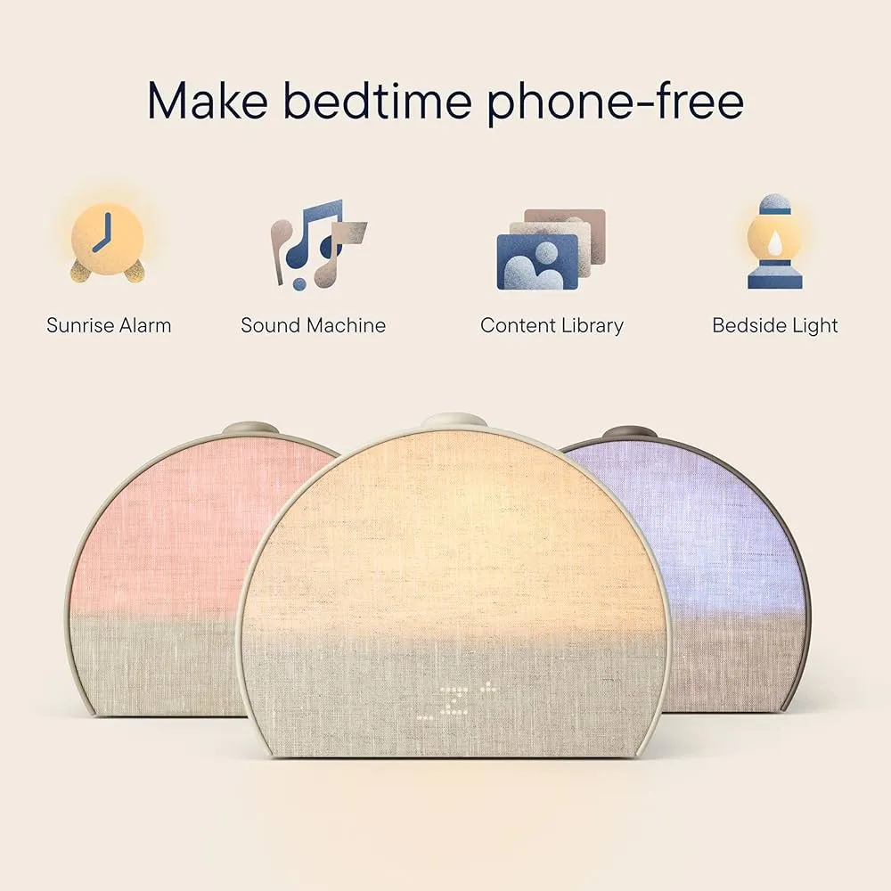 Hatch Restore (sunrise alarm + wind-down routine)