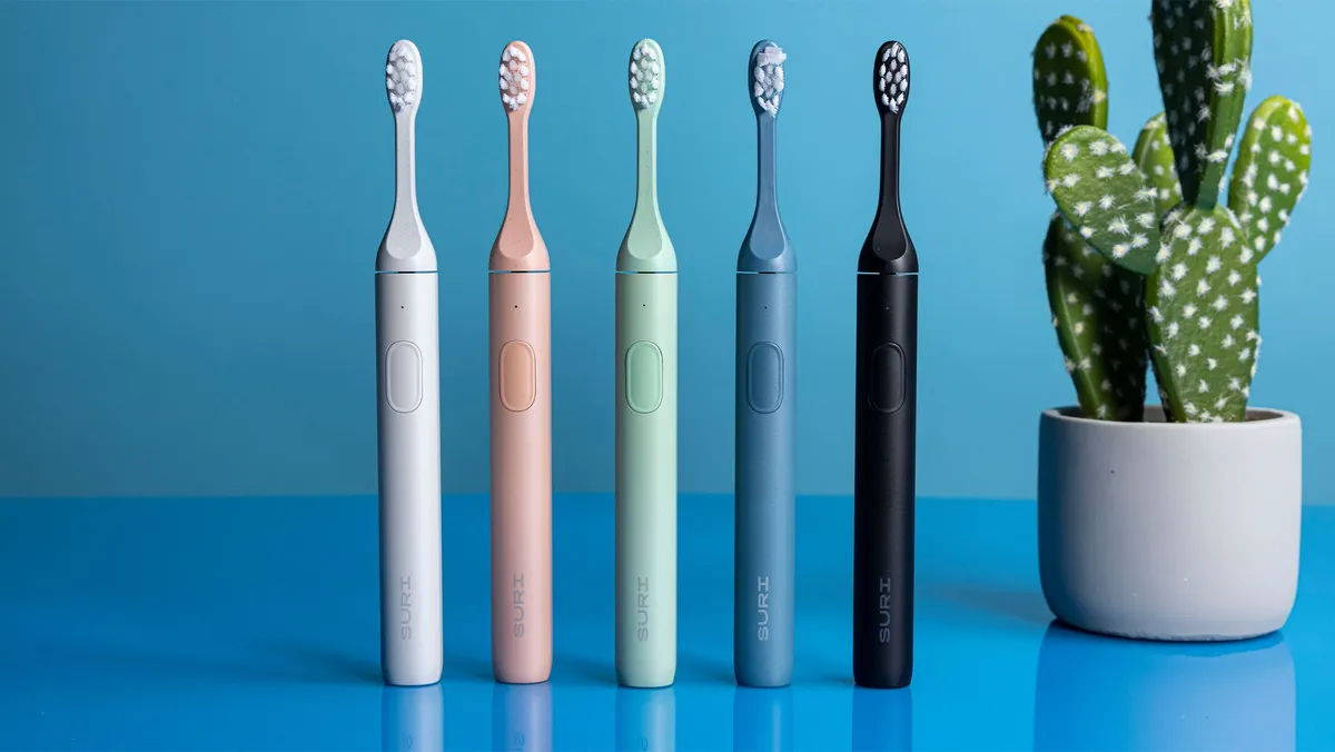 SURI 2.0 (design-forward, travel-friendly toothbrush)