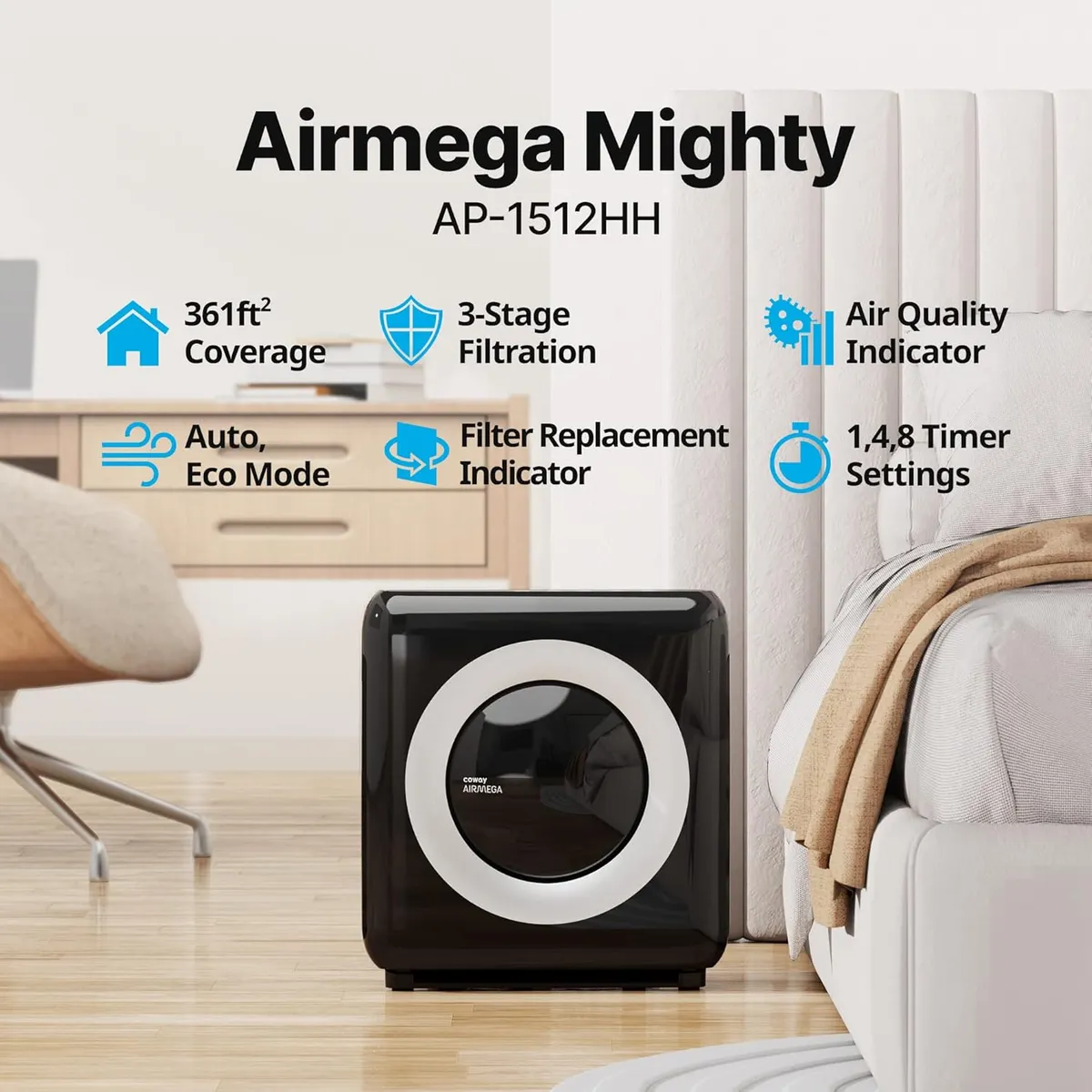 Coway Airmega AP-1512HH Mighty (clean air, better sleep)