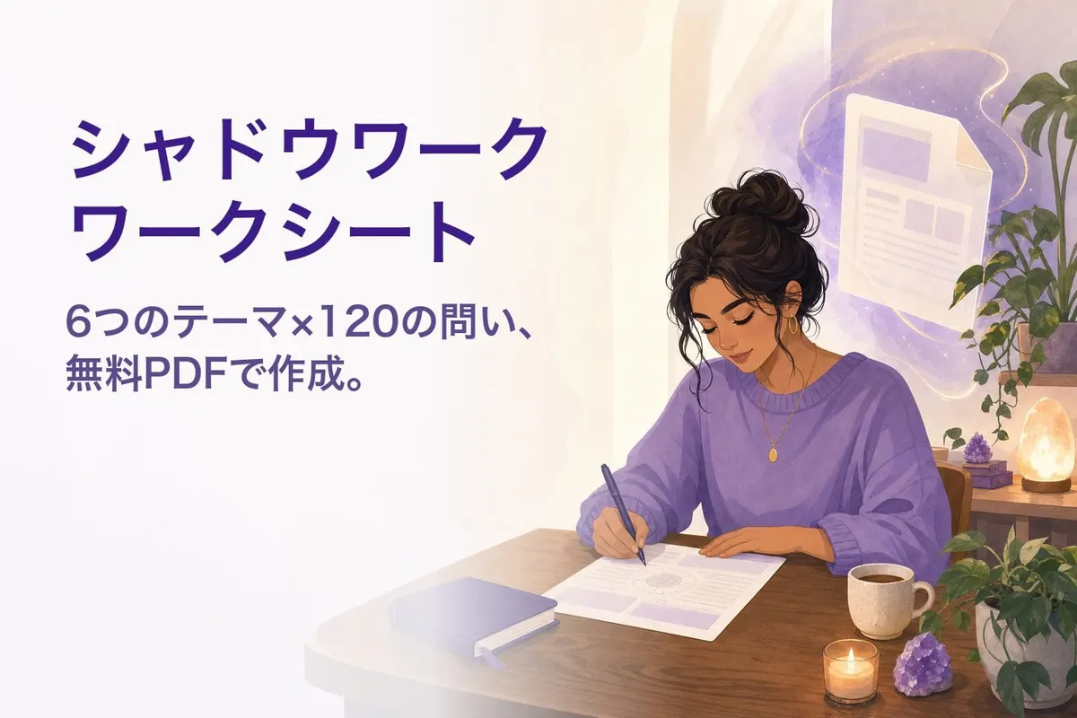 シャドウワーク・ワークシート作成ツール｜無料PDF（120の問いから選べる）