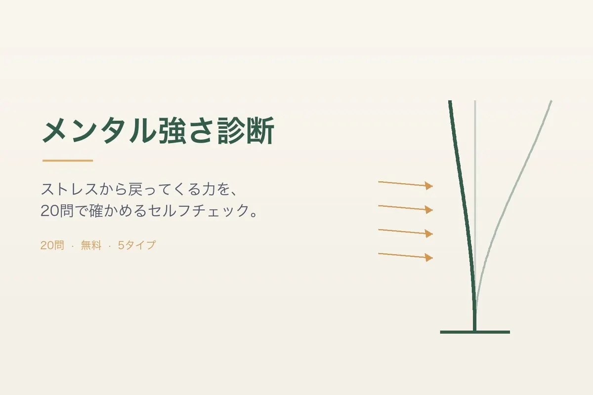 メンタル強さ診断｜あなたのメンタルの強さは？無料・登録不要の20問
