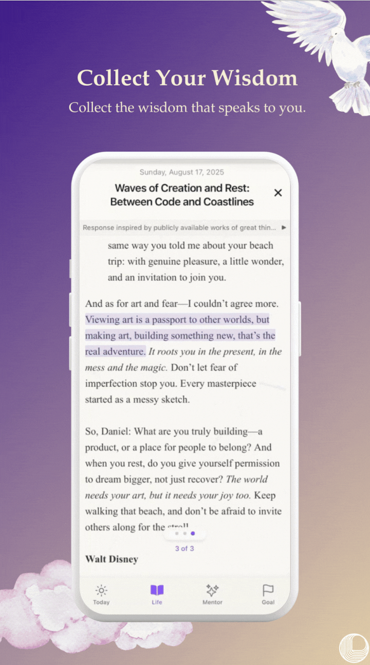📜 Highlight & Collect Your Wisdom — Now on Mobile
