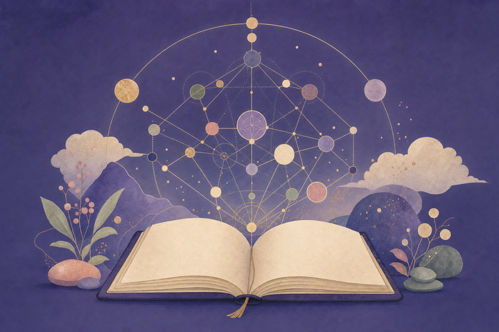 Soft Japanese-watercolor editorial illustration symbolizing mindsera review