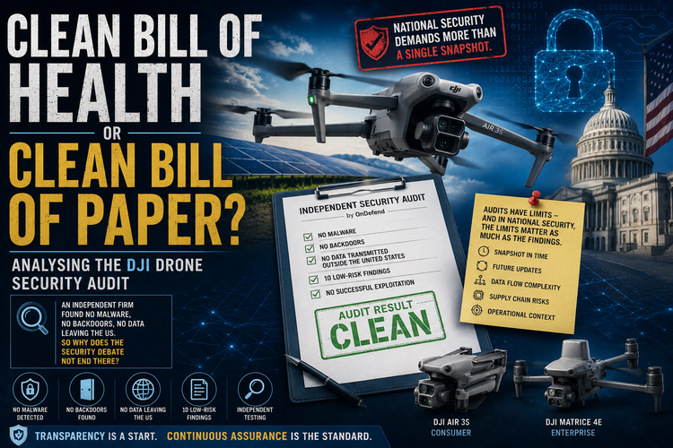 Clean Bill of Health or Clean Bill of Paper? Analysing the DJI Drone Security Audit