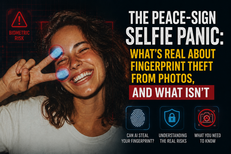 The Peace-Sign Selfie Panic: What's Real About Fingerprint Theft from Photos, and What Isn't
