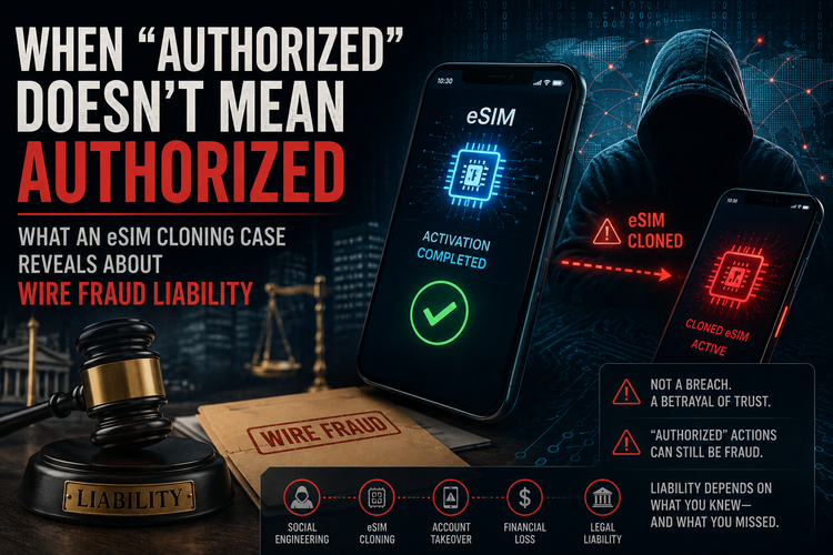When "Authorized" Doesn't Mean Authorized: What an eSIM Cloning Case Reveals About Wire Fraud Liability