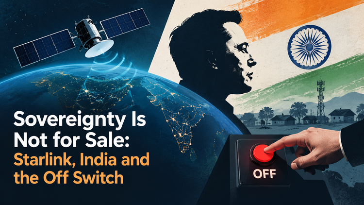 Sovereignty Is Not for Sale: Starlink, India and the Off Switch