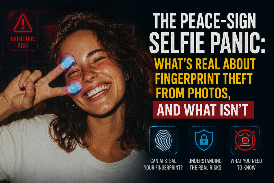 The Peace-Sign Selfie Panic: What's Real About Fingerprint Theft from Photos, and What Isn't