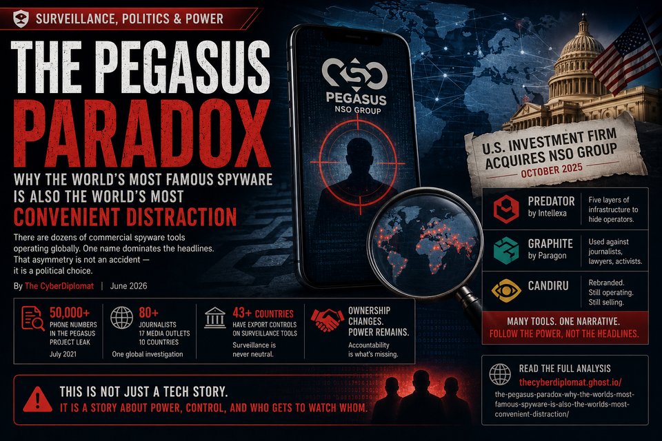 The Pegasus Paradox: Why the World's Most Famous Spyware Is Also the World's Most Convenient Distraction