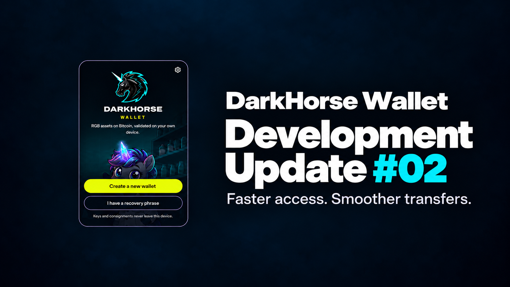 DarkHorse Wallet Update #02 | Faster Access, Smoother Transfers