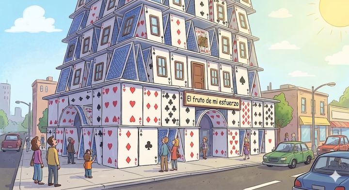 Tanto luchar y esforzarme  y todo lo que obtuve fue un edificio de naipes