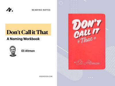Don’t Call it That: A Naming Workbook