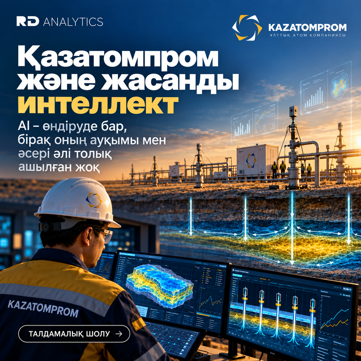 Қазатомпром және жасанды интеллект: AI өндіруде бар, бірақ ауқымы мен әсері әзірге толық ашылмаған
