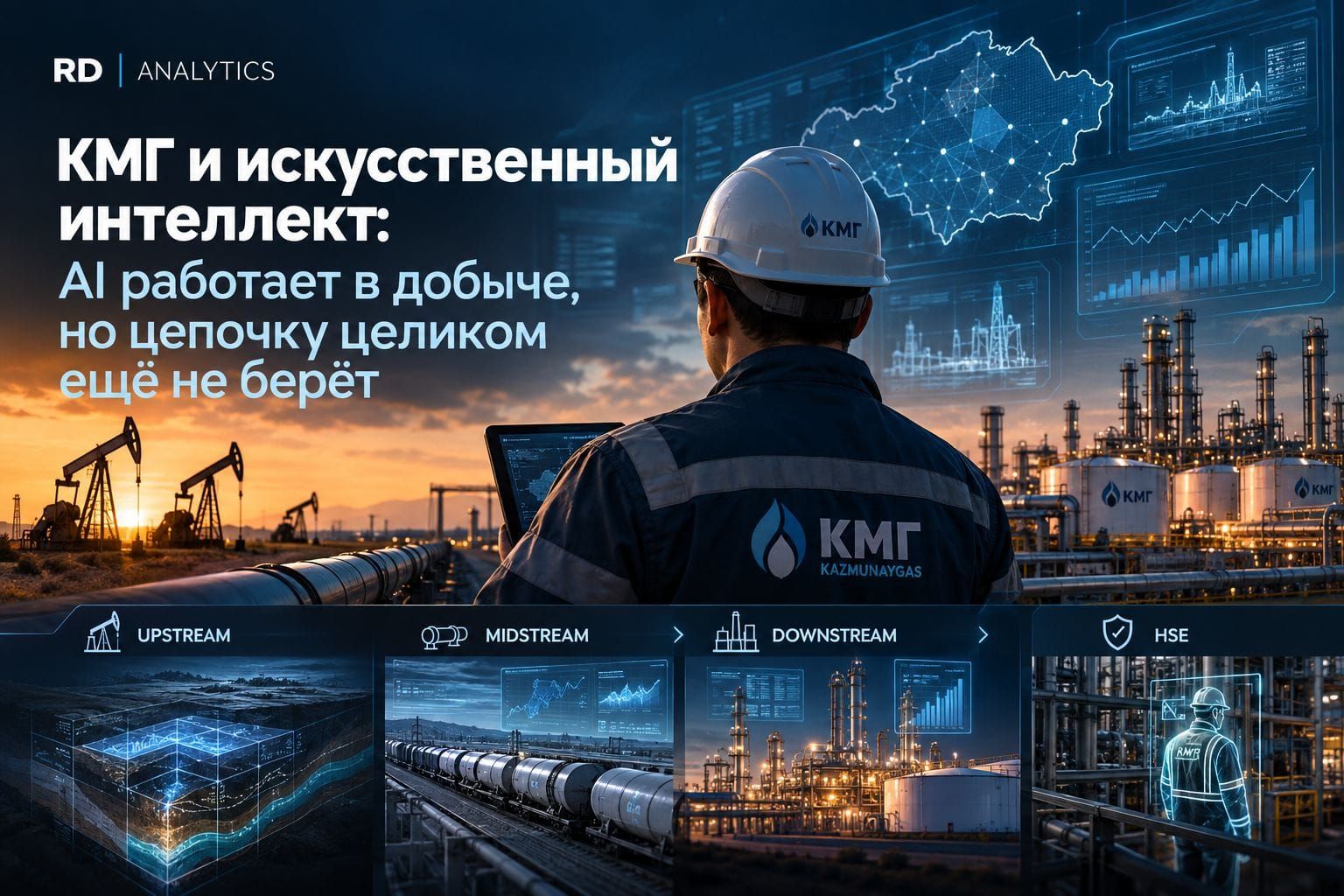 КМГ и искусственный интеллект: AI работает в добыче, но цепочку целиком ещё не берёт