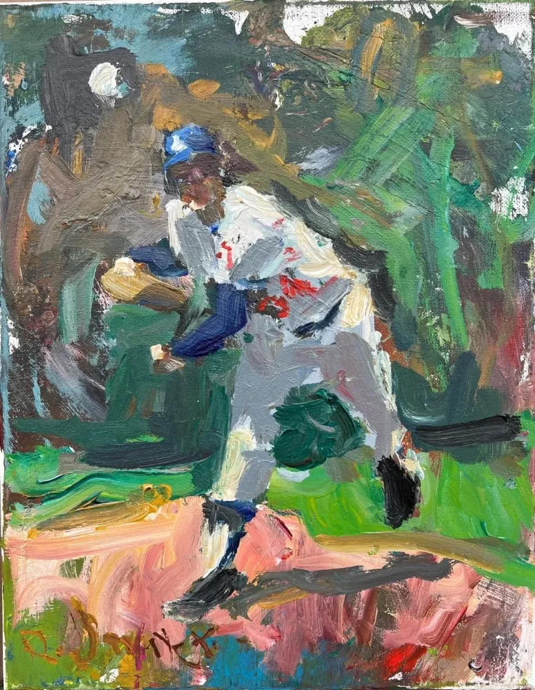 Original painting of Fernando Valenzuela during Fernandomania era