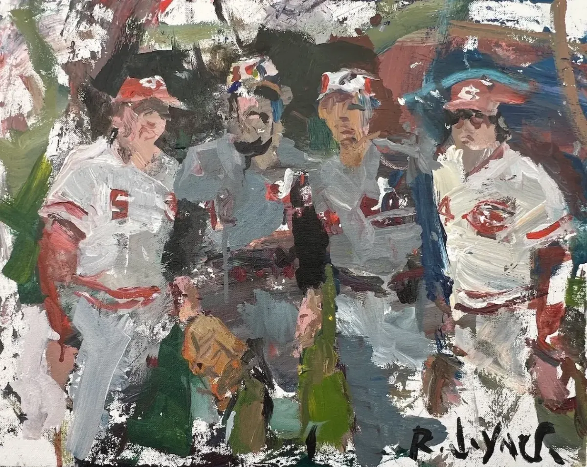 Original baseball painting by Robert Joyner