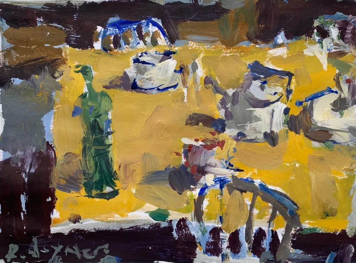 How to Paint a Loose Acrylic Interior Still Life painting Using Bold Yellow