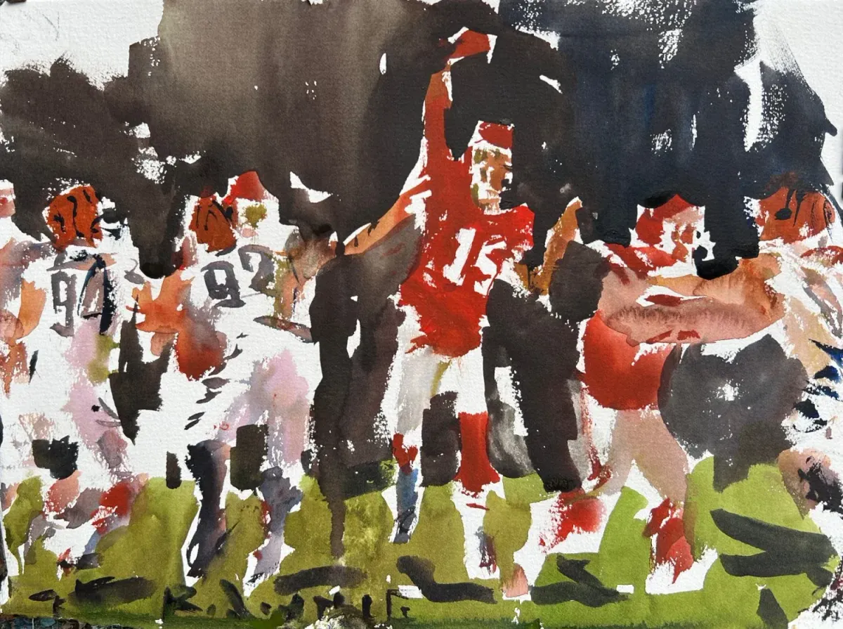 Original Kansas City Chiefs Painting with Patrick Mahomes