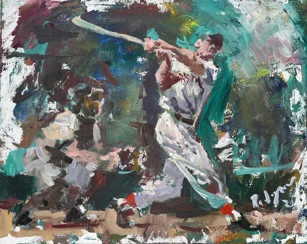 Red Sox Legends painting depicting Ted Williams