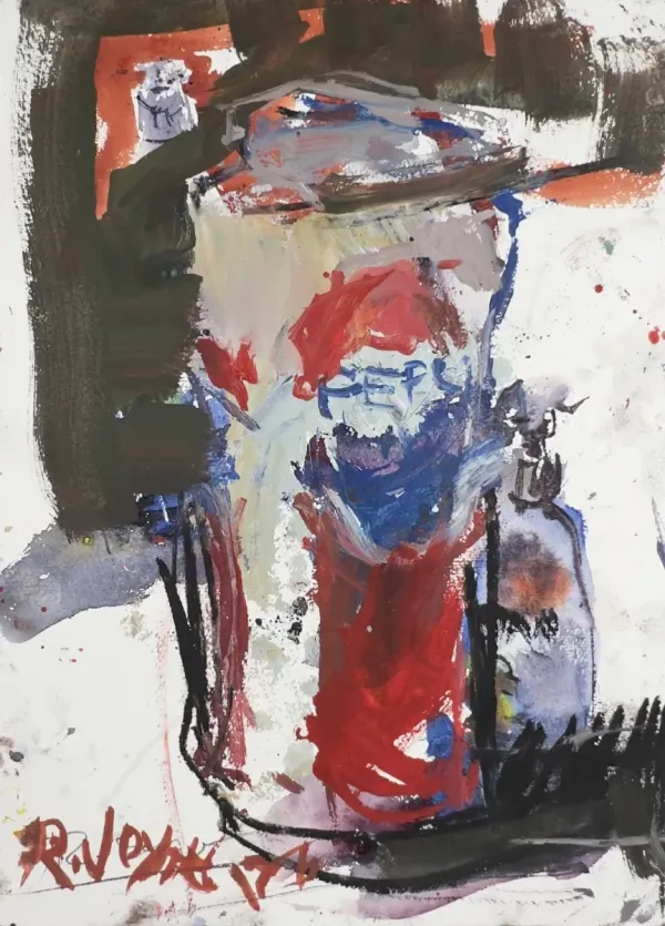 Mixed media Pepsi can painting