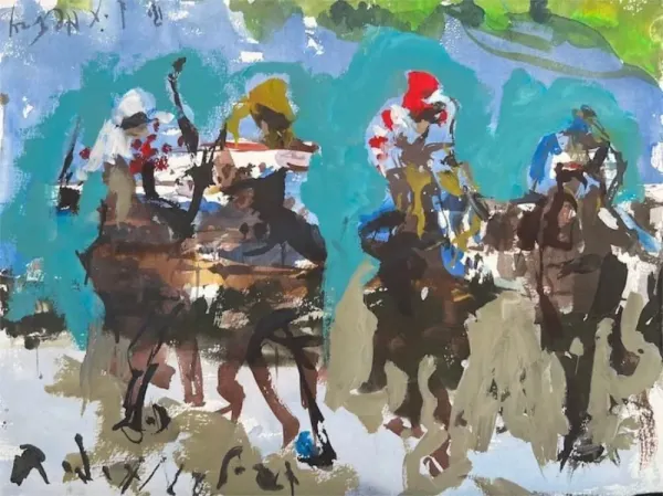 Expressive Horse Racing Paintings — My Kentucky Derby Story