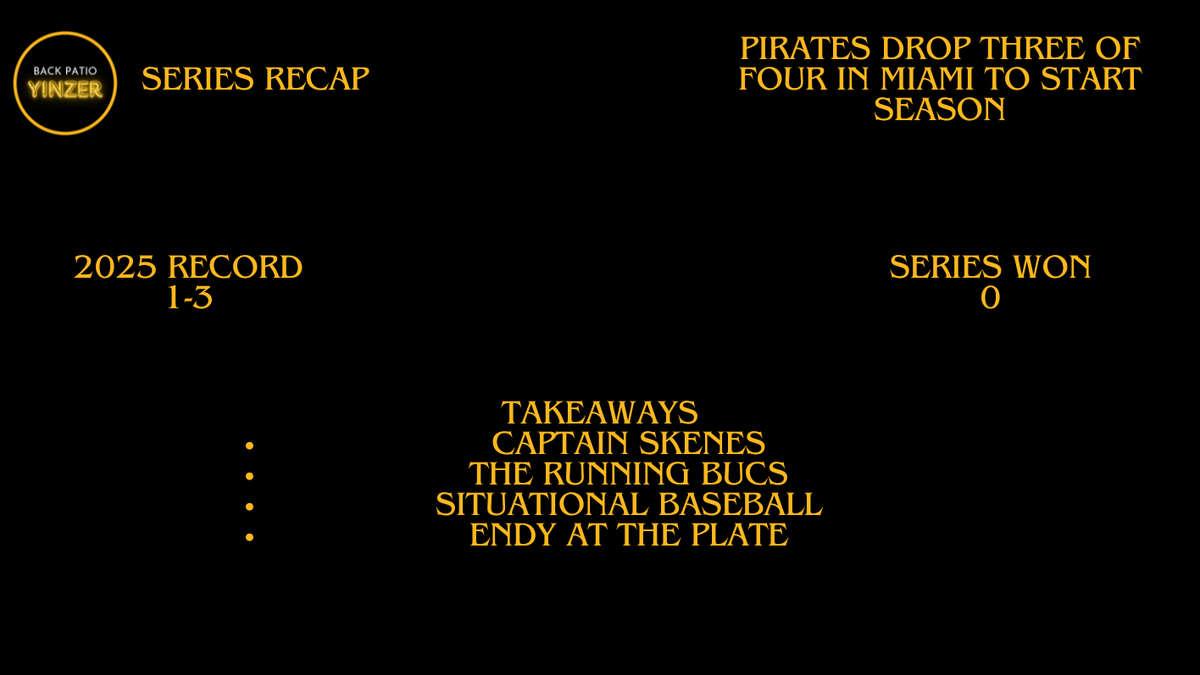 Pirates Series Recap: Pirates Struggle in Miami