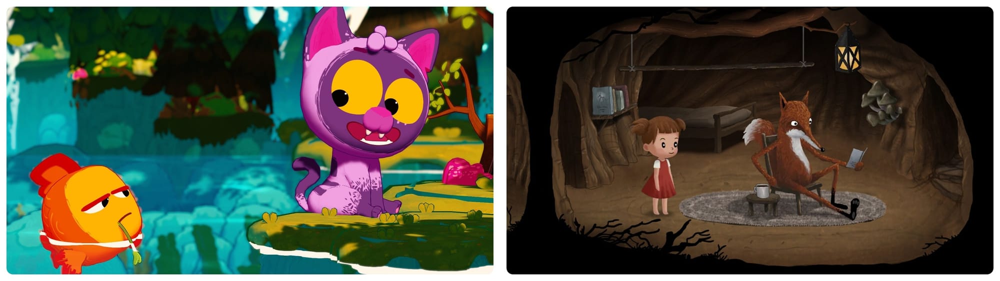 Furple and Finn, unexpected allies on an epic journey of heroics — “River Tails: Stronger Together” // One night Beyond The Wall, a mysterious world comes alive — “Beyond The Wall”
