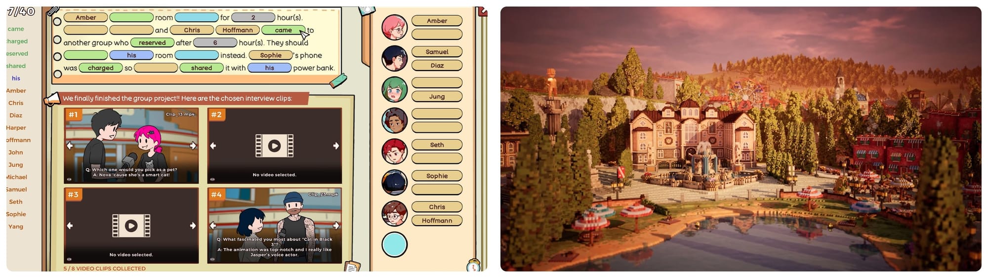 Finding joy in the simplicity of resolution — “Little Problems: A Cozy Detective Game” // Create a beautiful and bustling 19th century Mediterranean community — “Town To City”