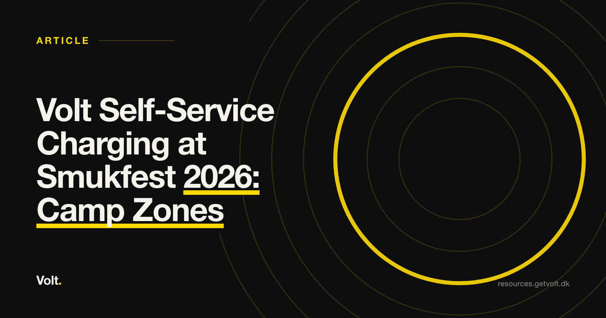 Volt Self-Service Charging at Smukfest 2026: Camp Zones