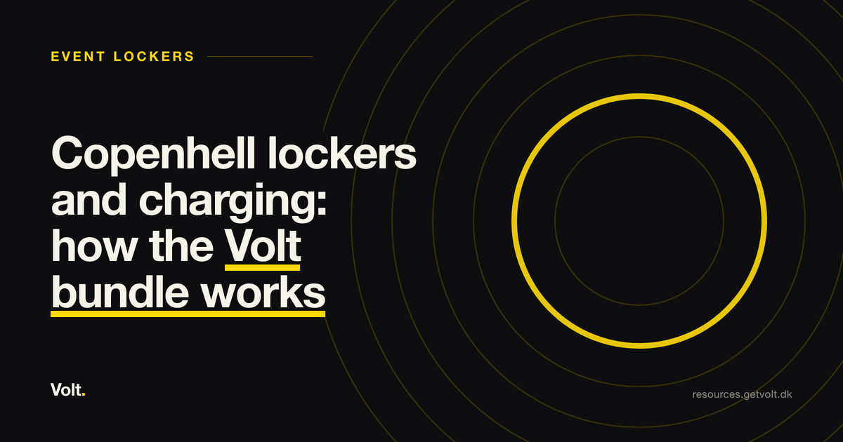 Copenhell lockers and charging: how the Volt bundle works