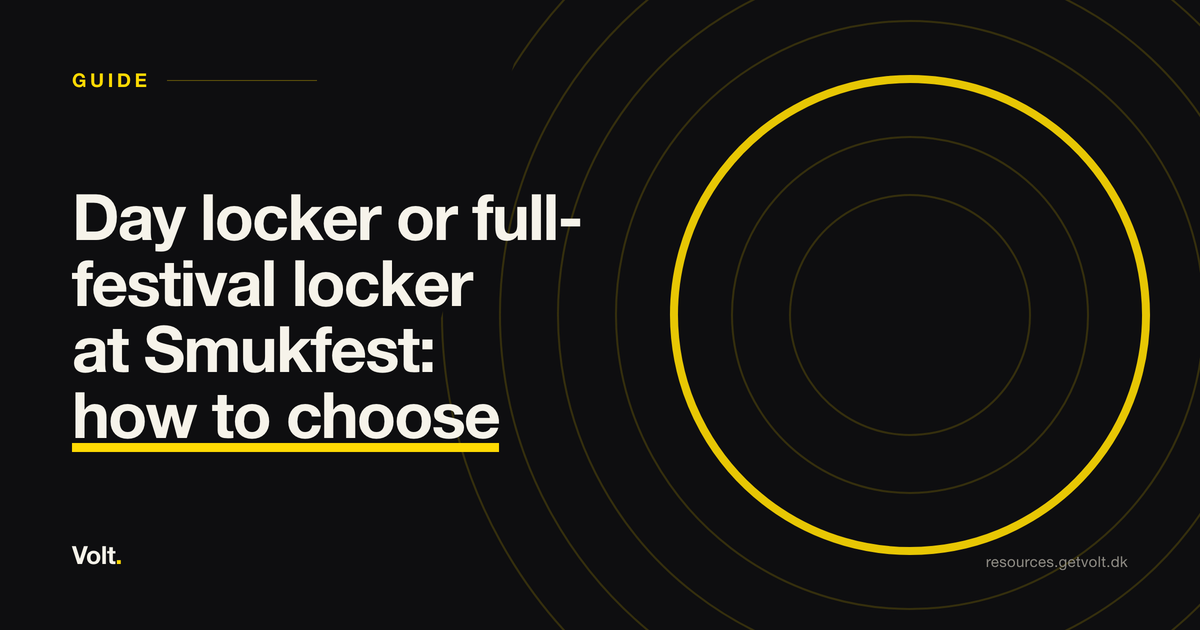 Day locker or full-festival locker at Smukfest: how to choose