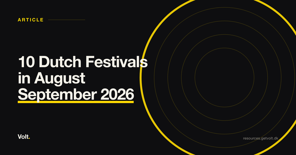 10 Dutch Festivals in August & September 2026