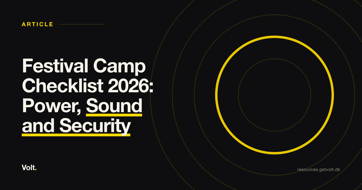Festival Camp Checklist 2026: Power, Sound and Security