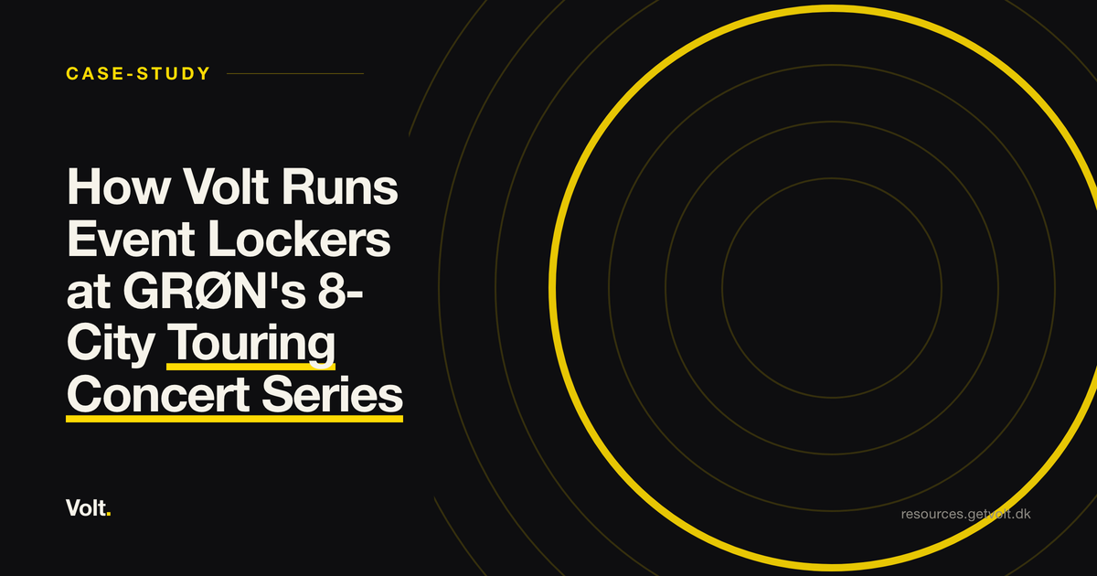 How Volt Runs Event Lockers at GRØN's 8-City Touring Concert Series