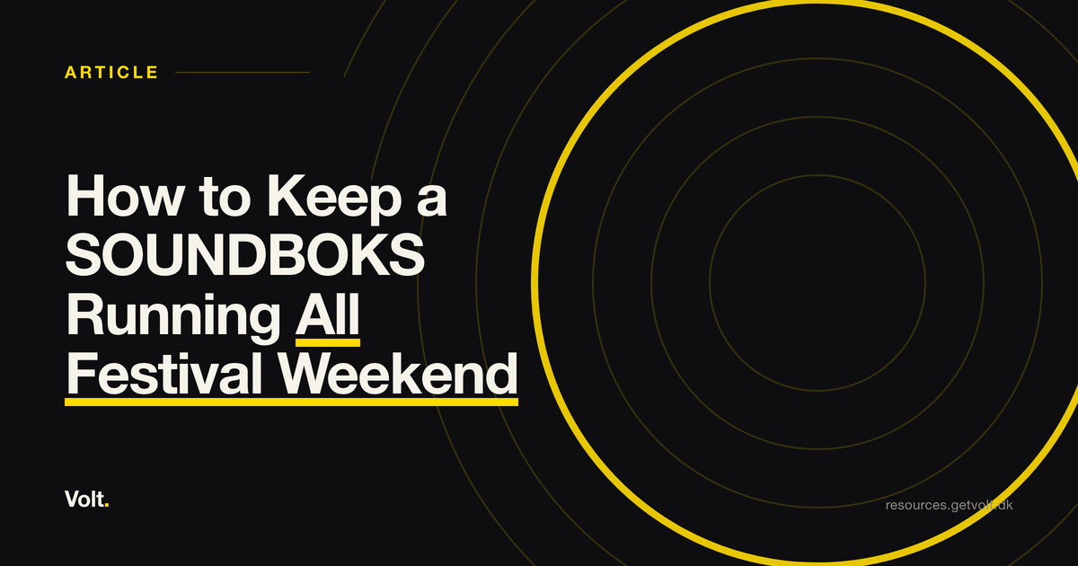 How to Keep a SOUNDBOKS Running All Festival Weekend