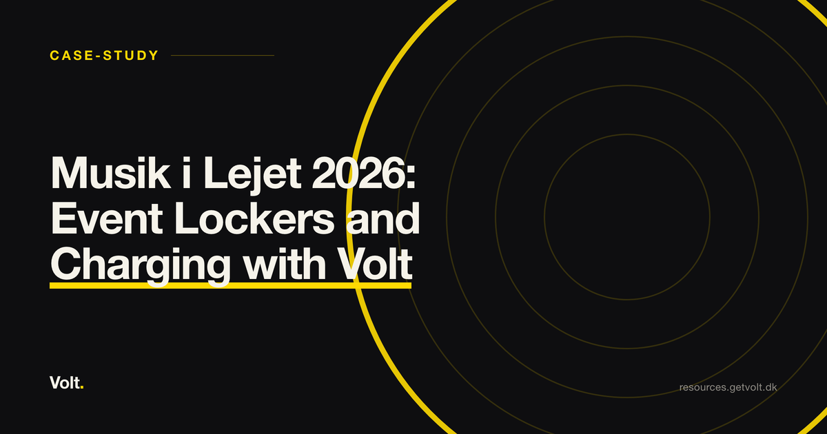 Musik i Lejet 2026: Event Lockers and Charging with Volt