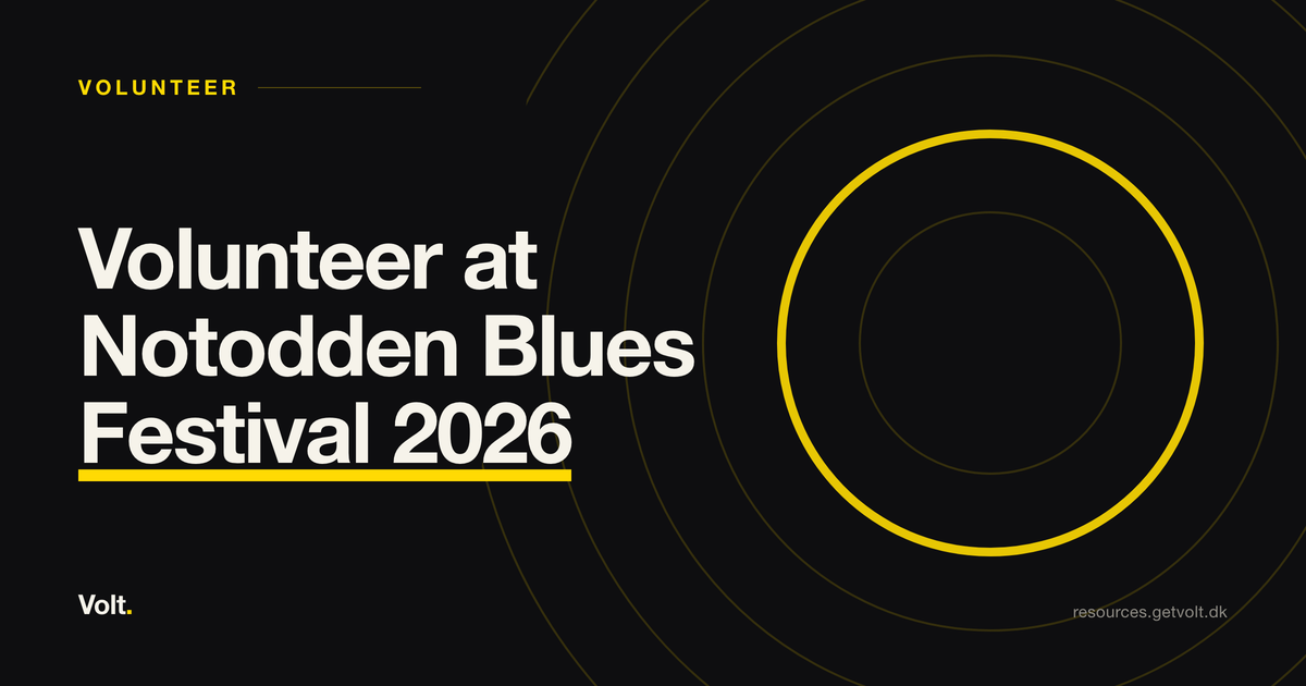 Volunteer at Notodden Blues Festival 2026