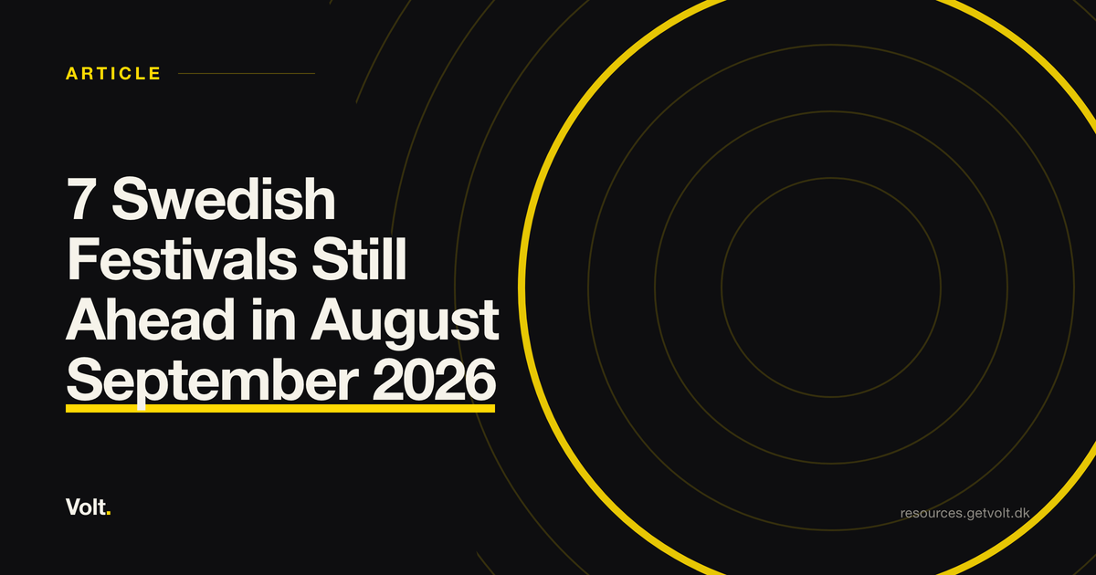 7 Swedish Festivals Still Ahead in August & September 2026
