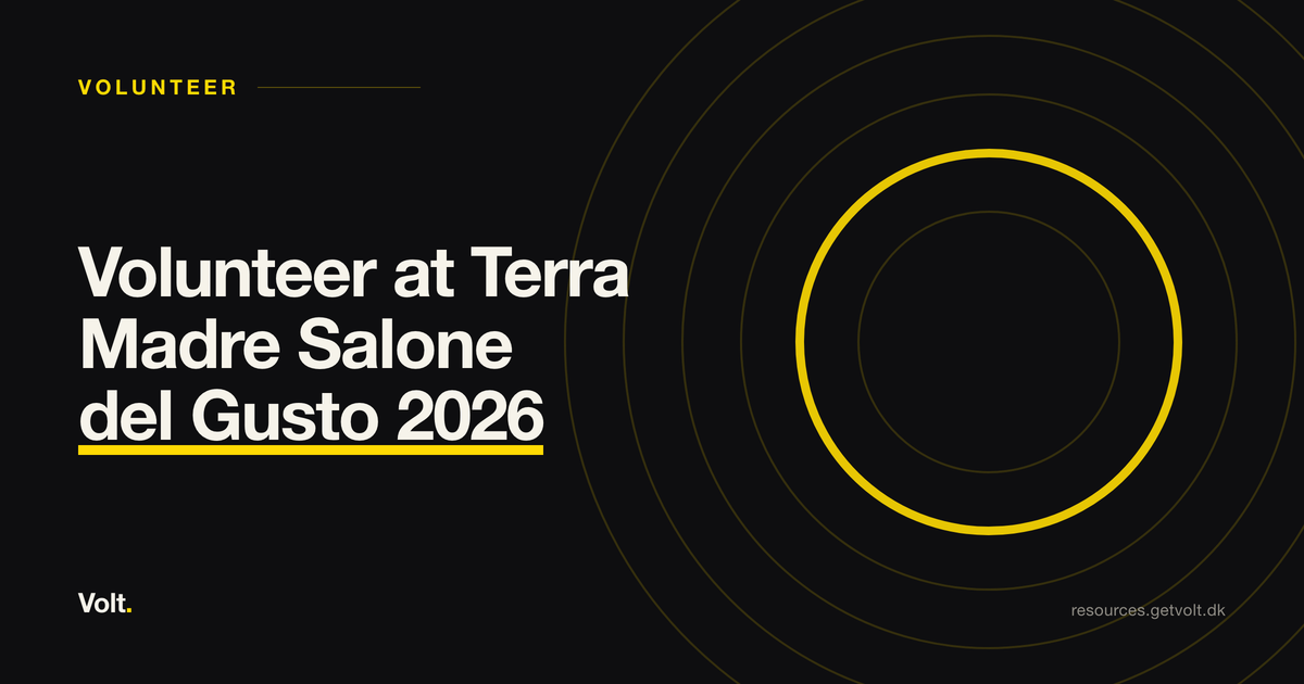 Volunteer at Terra Madre Salone del Gusto 2026