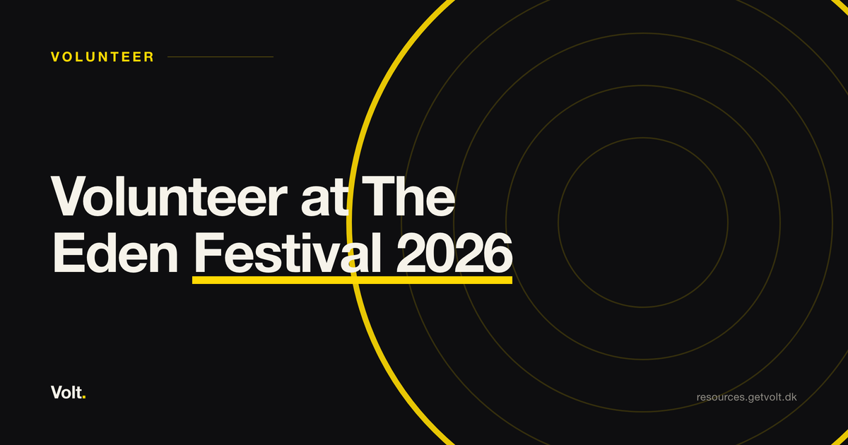 Volunteer at The Eden Festival 2026