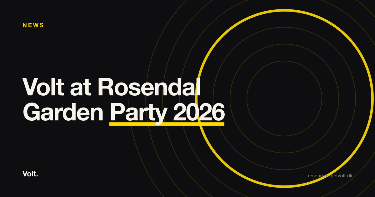 Volt and Rosendal Garden Party partnership